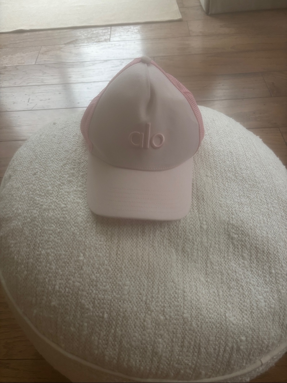 ALO Yoga Pale Pink Mesh Trucker Hat